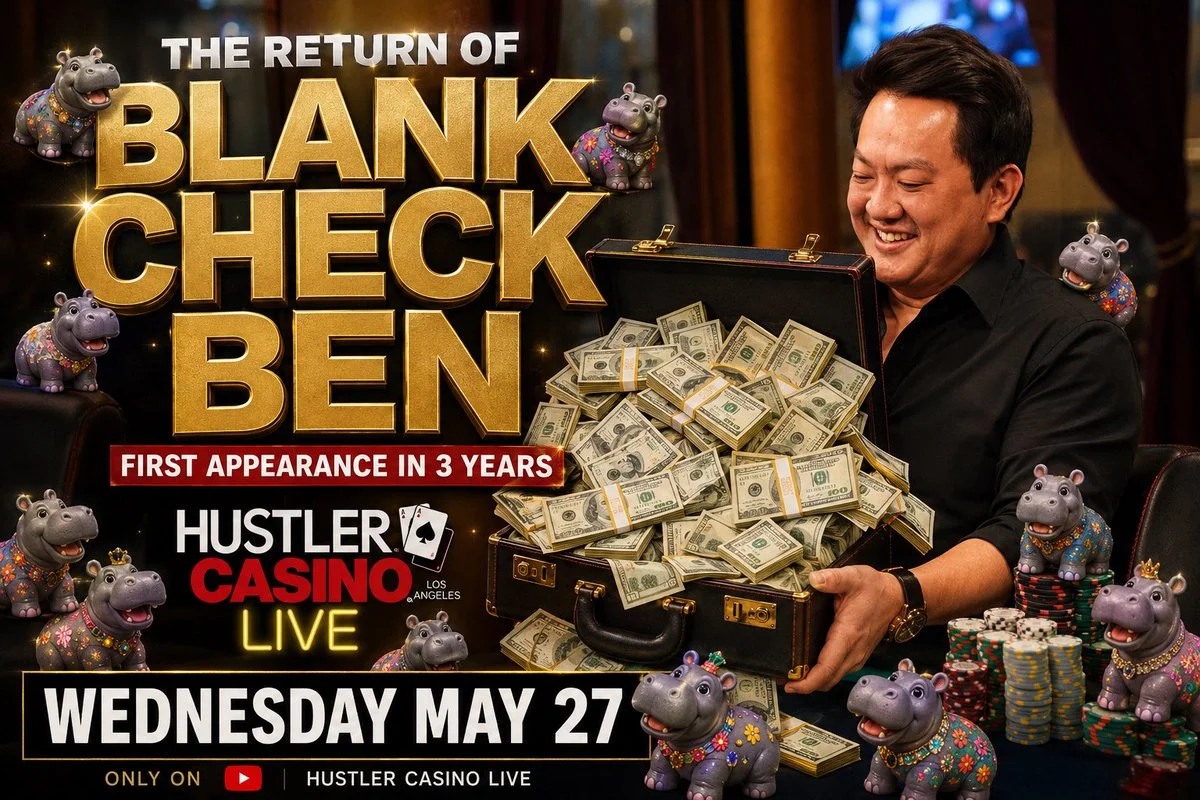 Hustler Casino Live Return of BlankCheckBen promo art