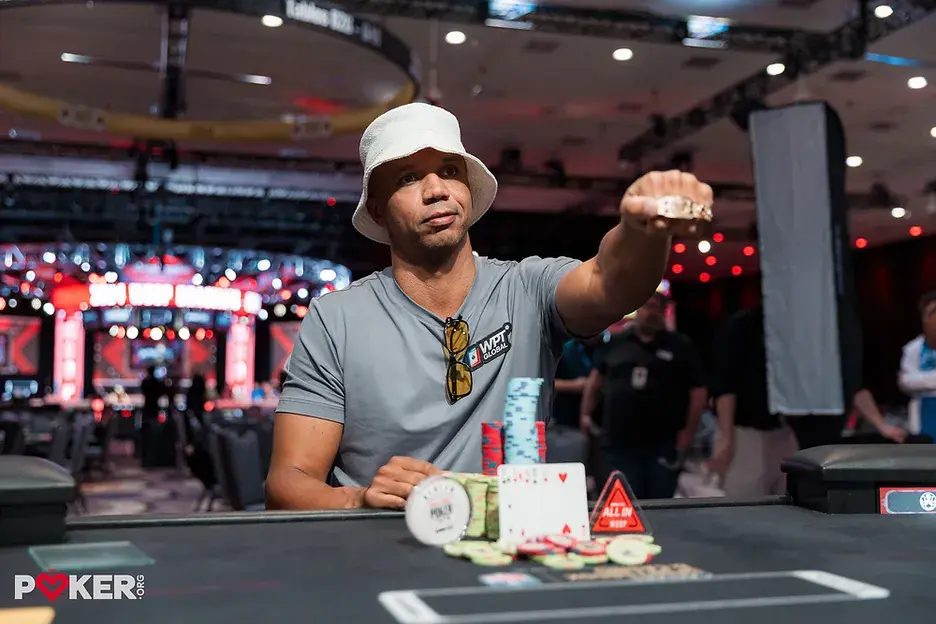 Phil Ivey at the WSOP after winning his 11th bracelet.