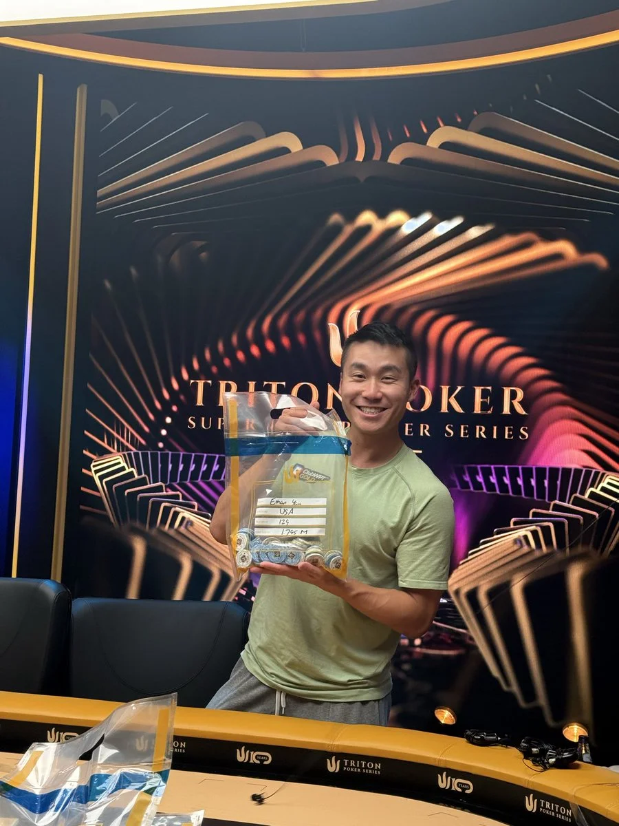 Ethan Yau (Rampage) with his Triton Poker chip bag