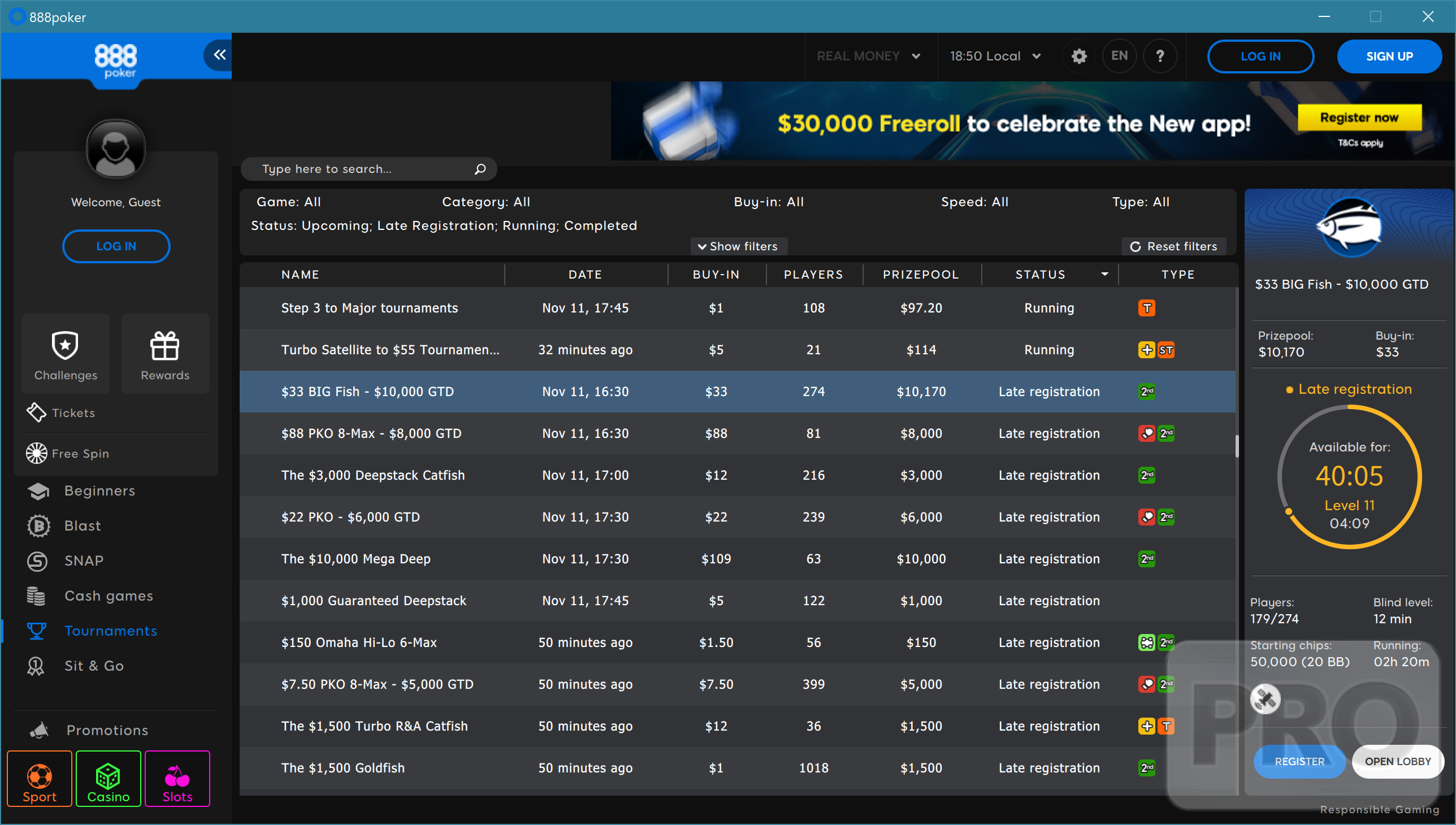 888poker poker site screenshot