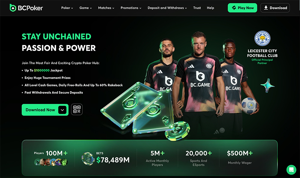 BC.GAME Poker poker site screenshot