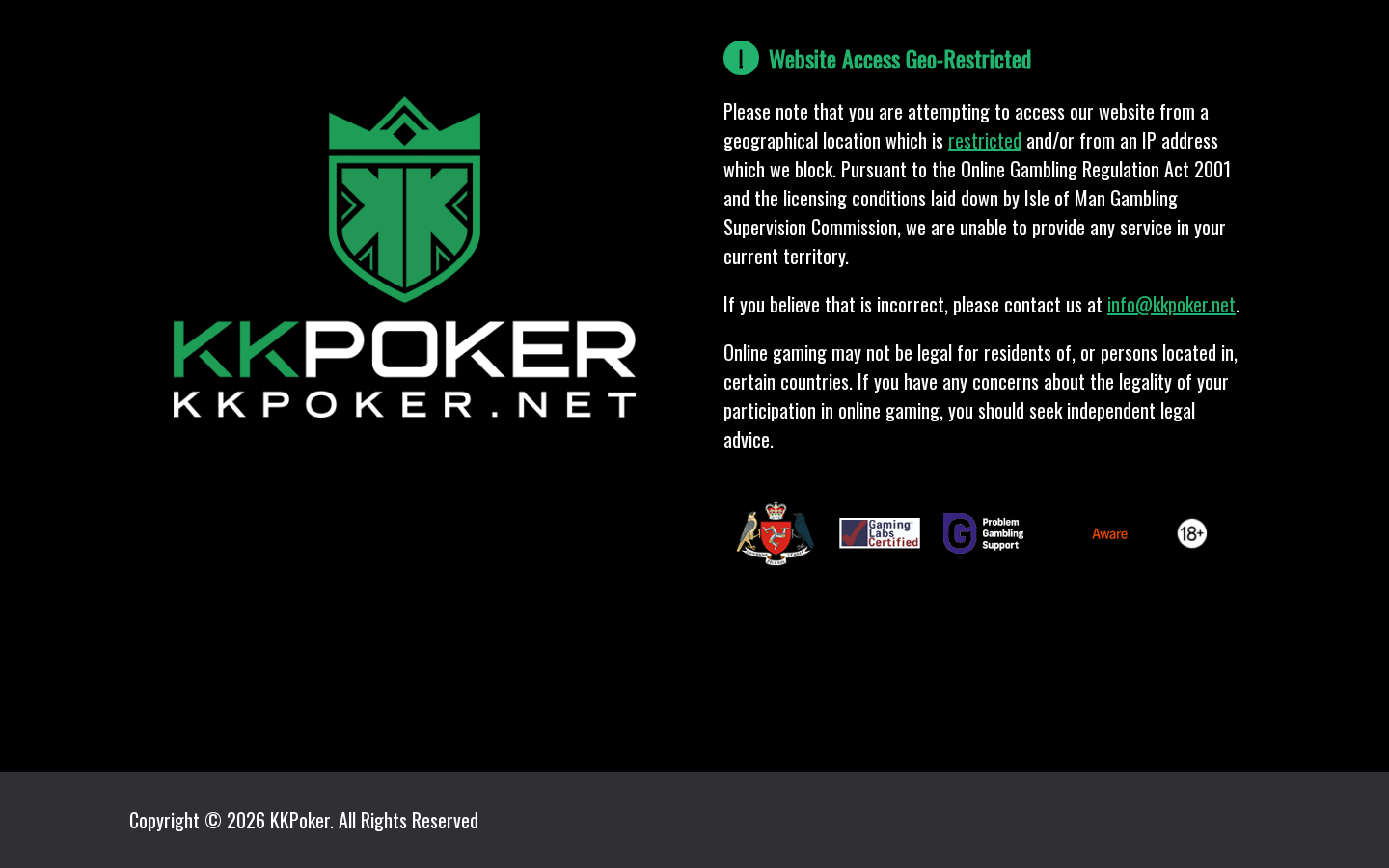 KKPoker poker site screenshot